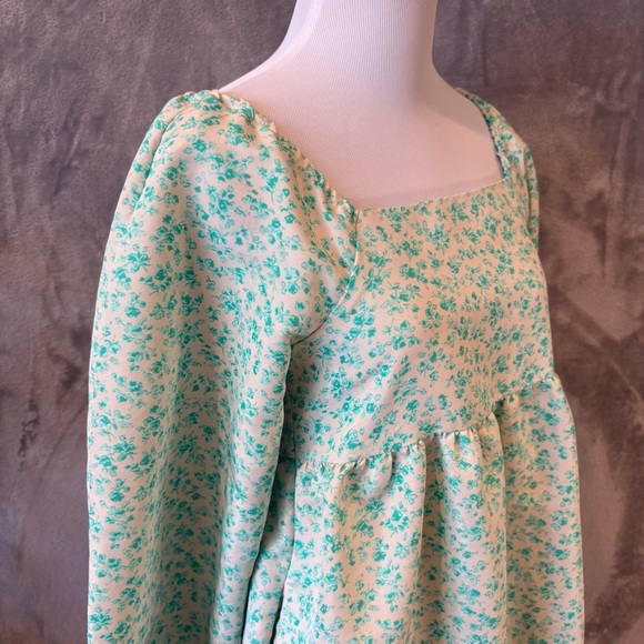 Levi’s Dolci Baby Doll Peasant Cottagecore Milkmaid Tiered Ruffle Dress Sz XS - Picture 3 of 15